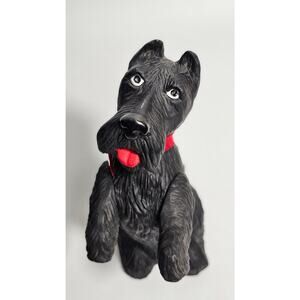 Vintage Scottie Scottish Terrier Ceramic Music Player Figurine Arms are Moveable